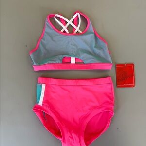 Pink and Gray Women's adult large Dancewear  Set